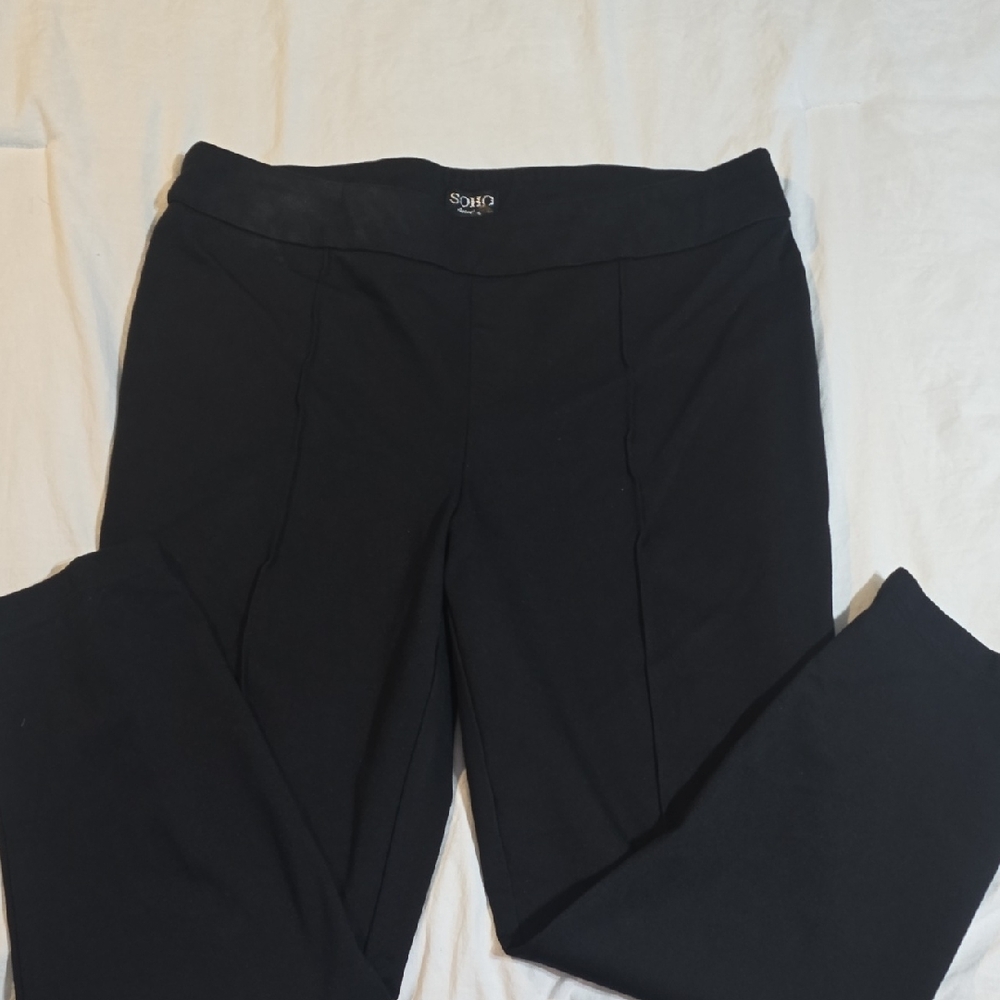 Soho Women's Classic Black Straight Leg Pants